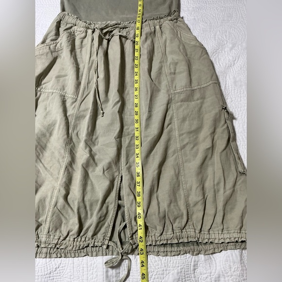 Anthropologie Daily Practice Dress Tank Twofer Midi Moss Boho Vacay,Size Large - Picture 12 of 15